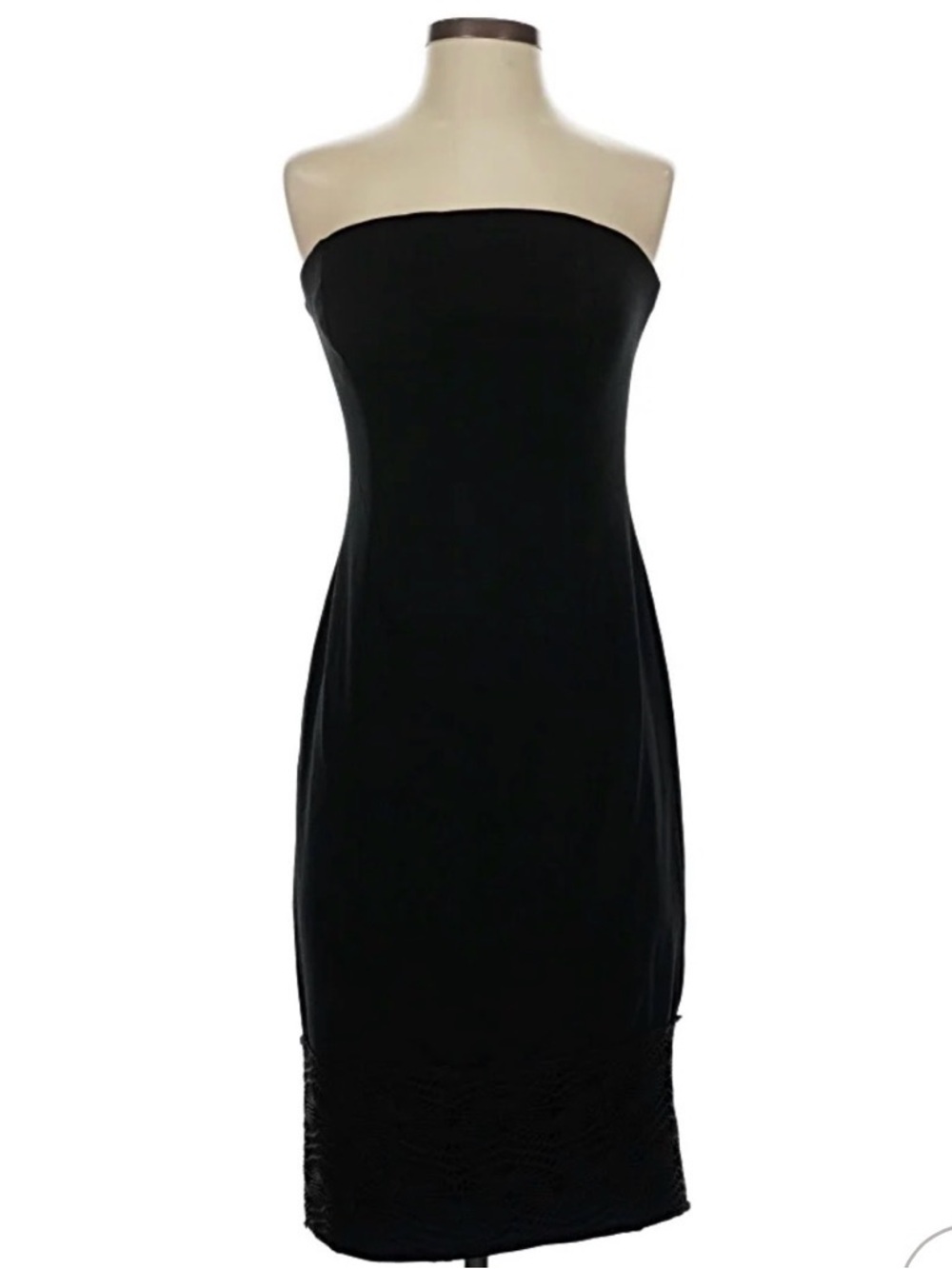 Spiegel Black Strapless Midi Dress